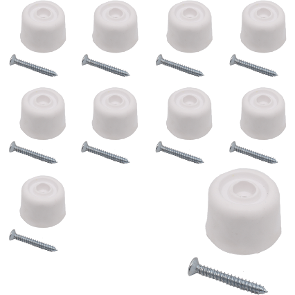 White Rubber Door Stop - White - Pack of 10 - tradefit - Featured Image