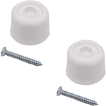 White Rubber Door Stop - White - Pack of 2 - tradefit - 1