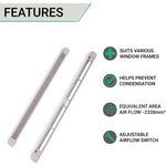 Trickle Window Slot Vent Set Inside & Out - 400mm - 3180mm²EA - White - Pack of 50 - tradefit - 2
