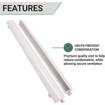 Trickle Window Slot Vent Set Inside & Out - 415mm - 4191mm²EA - White - Pack of 50 - tradefit - 4