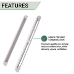 Trickle Window Slot Vent Set Inside & Out - 300mm - 2328mm²EA - White - Pack of 50 - tradefit - 4
