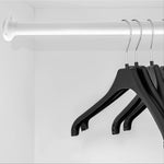 Wardrobe Rail Kit - 25mm Tube - 2500mm Rail with 2x End Sockets & 1x Centre Brackets - White - tradefit - 6