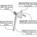 uPVC Universal Window Handle Mila Hero Espagnolette Inline - White - 40mm Pin - tradefit - 2