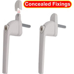 uPVC Universal Window Handle Mila Hero Espagnolette Inline - White - 40mm Pin - tradefit - 5