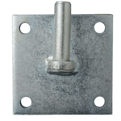 Gate Hinge Hook On Plate 75 x 75 x 12mm - Zinc Plated - Single - tradefit - Featured Image