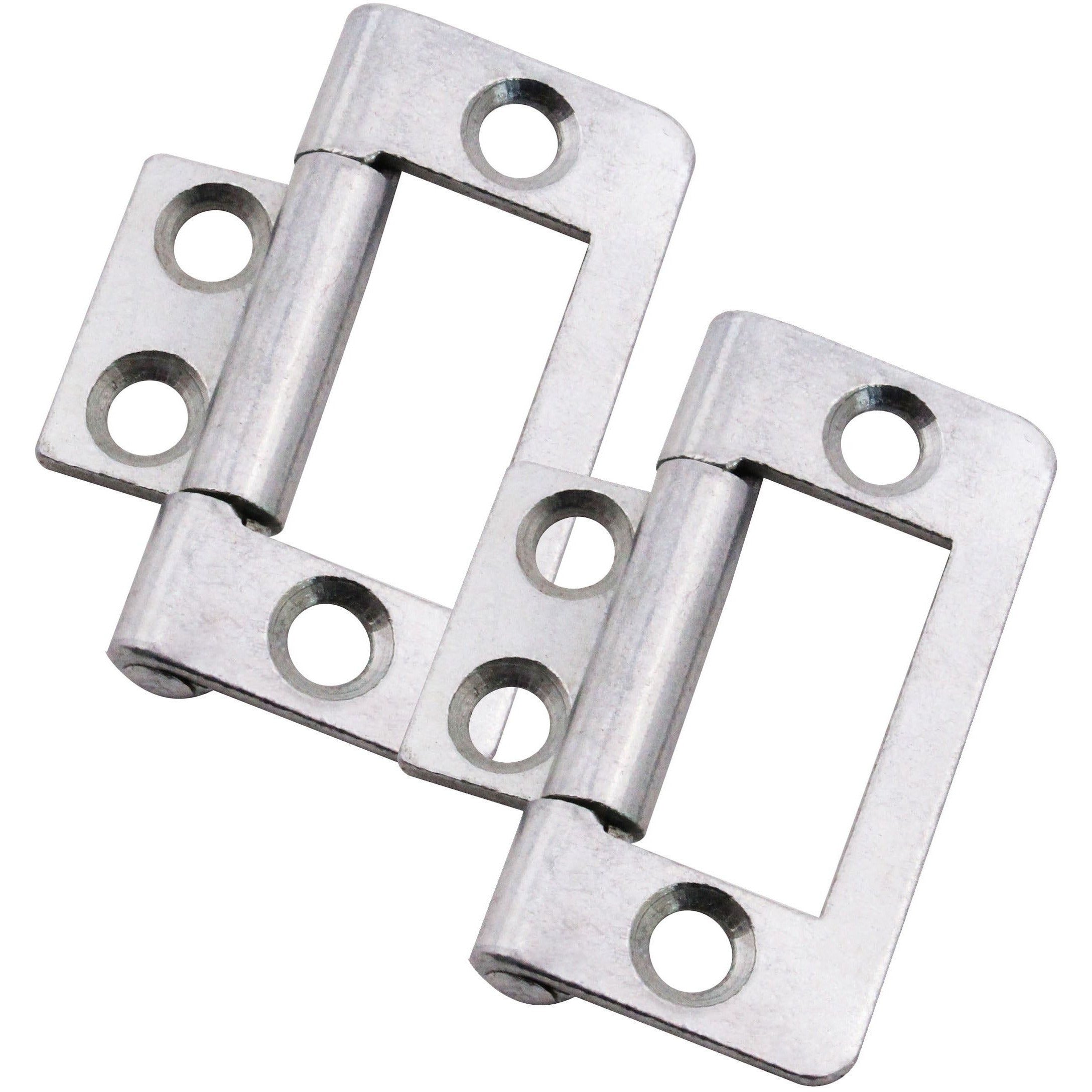 Steel Flush Cabinet Hinges - 40mm - Zinc Plated - Pair - Excluding 