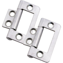 Steel Flush Cabinet Hinges - 40mm - Zinc Plated - Pair - EXCLUDING Screws - tradefit