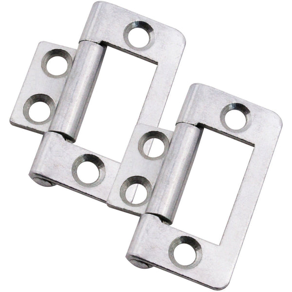 Steel Flush Cabinet Hinges - 40mm - Zinc Plated - Pair - EXCLUDING Screws - tradefit - Featured Image