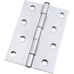 Steel Butt Hinges 1840 Loose Pin Pattern - 102x67x2mm - Zinc Plated - Pair - EXCLUDING Screws - tradefit - 1