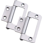 Steel Flush Cabinet Hinges - 50mm - Zinc Plated - Pair - EXCLUDING Screws - tradefit - 1