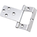 Steel Cranked Flush Cabinet Hinges - 50mm - Zinc Plated - Pair - EXCLUDING Screws - tradefit - 1
