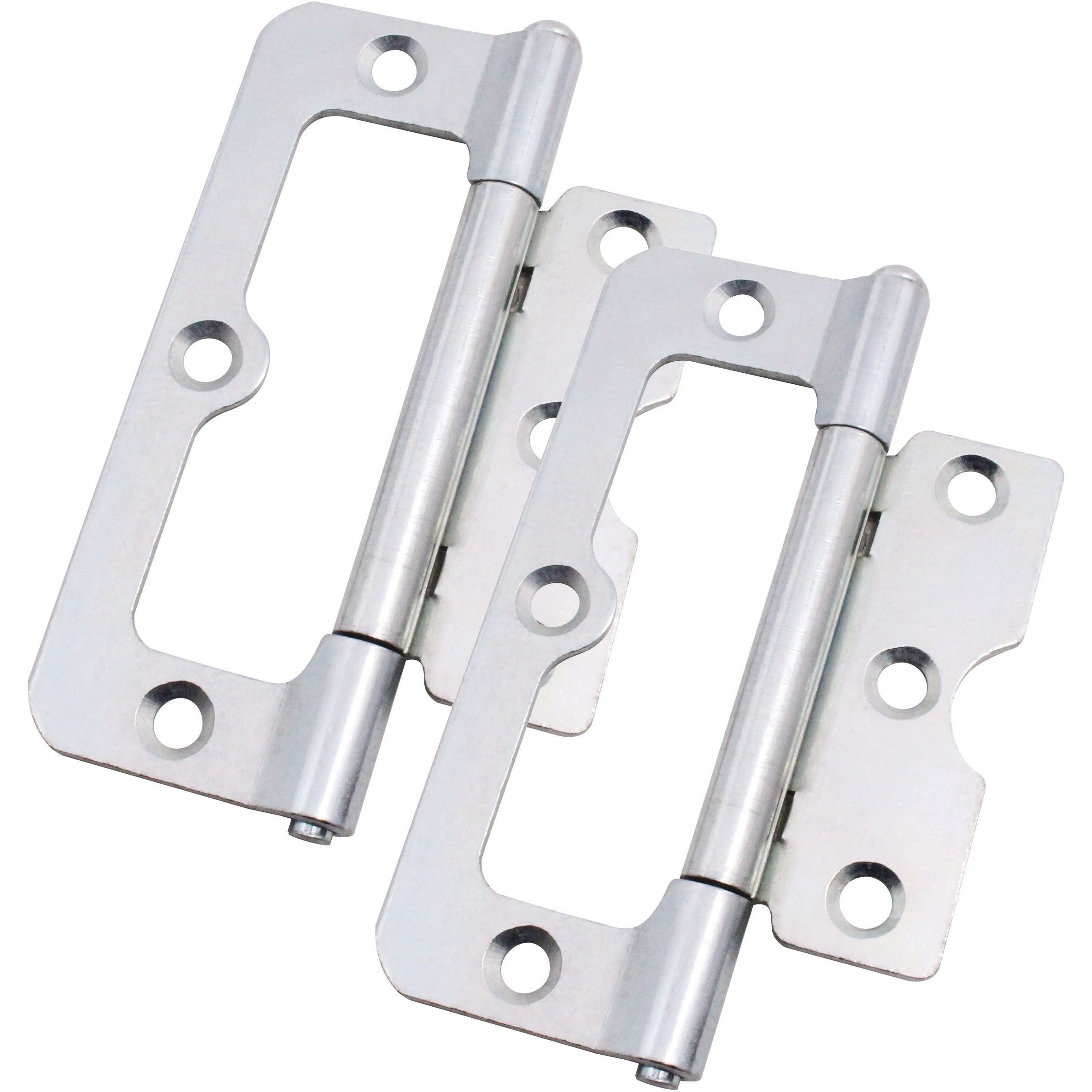 Flush Door Hinges,4 Pieces Heavy Duty Stainless Steel Small Flush Hinge With Screws For Cabinet Closet Furniture And DIY Bearing Mute 4 - View #9